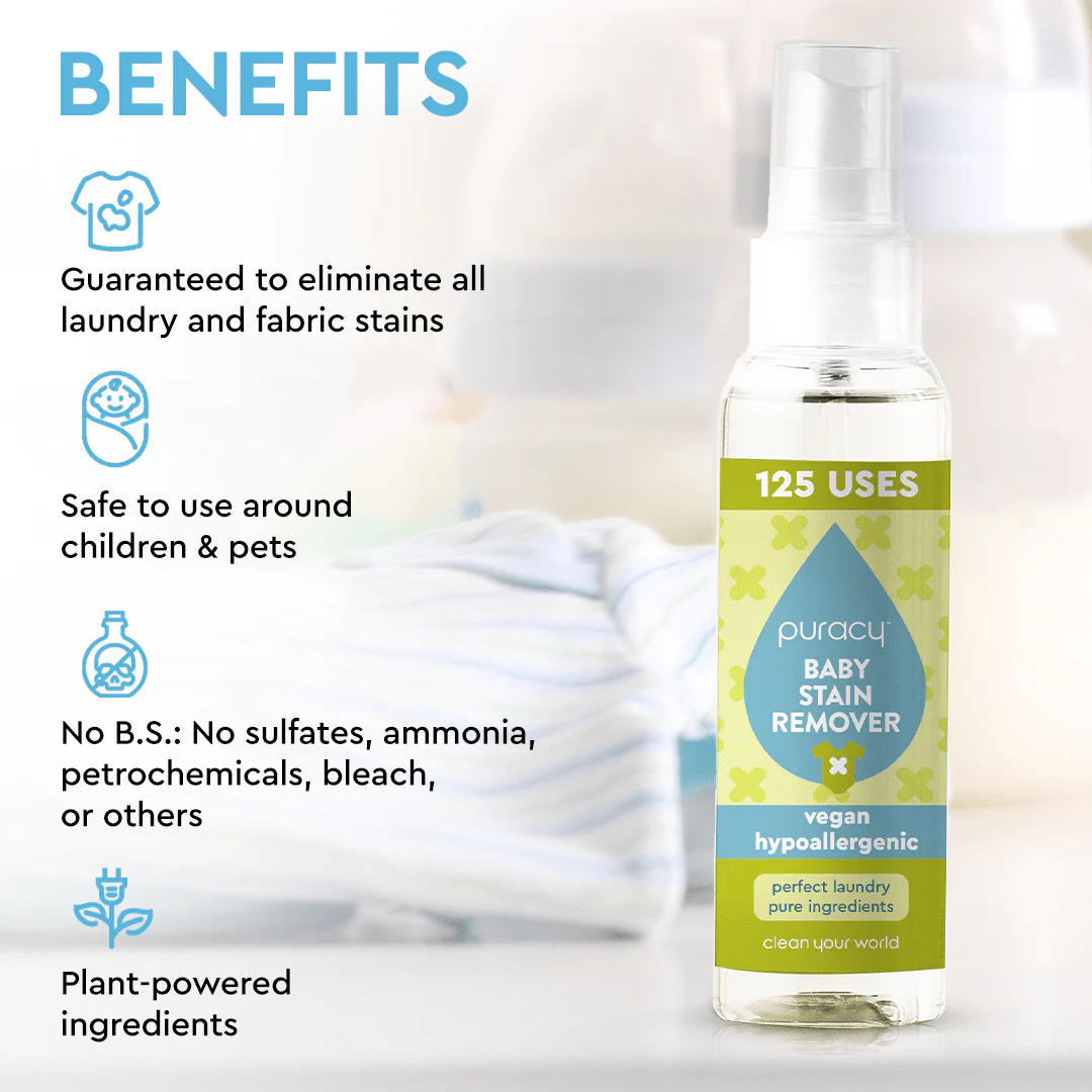 Natural Baby Laundry Stain Remover, Enzyme Odor Eliminator, Free & Clear, 16 Oz - Image 7
