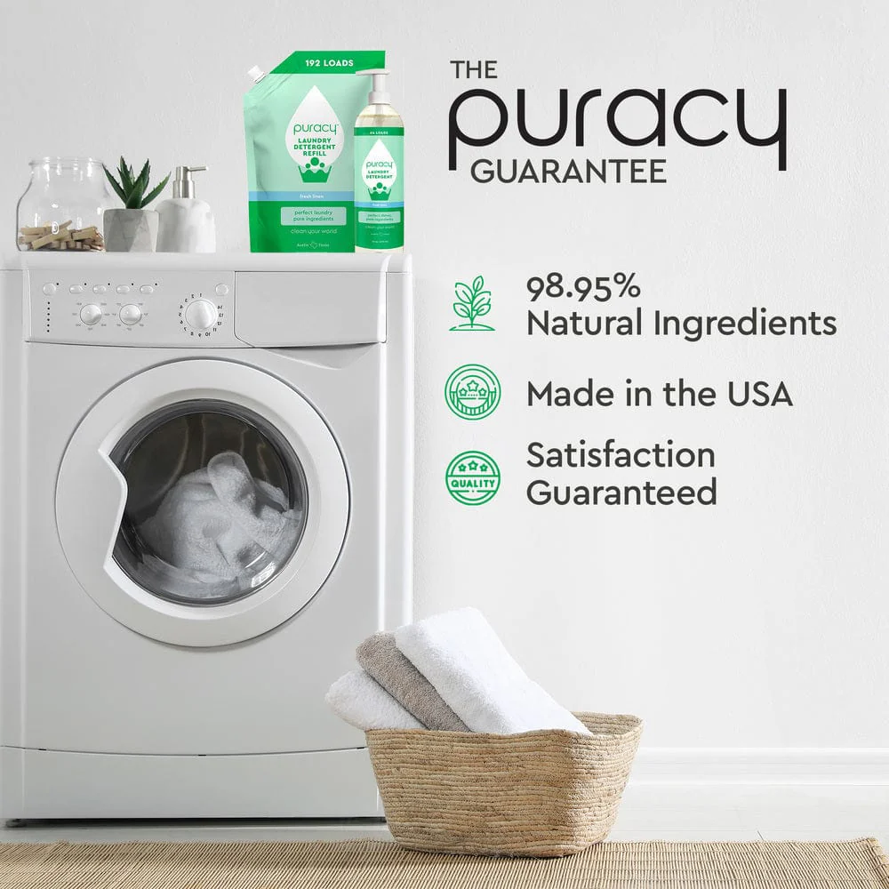 Natural Liquid Laundry Detergent with Stain Fighting Enzymes - Fresh Linen, 16 fl oz - Image 6